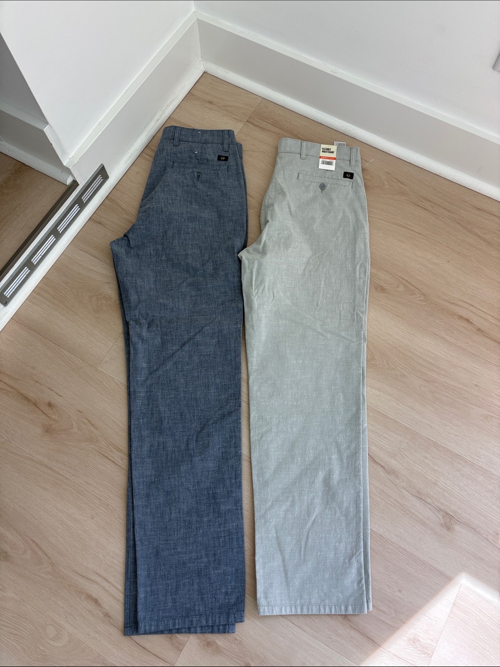Dockers Two-Tone Chinos in Navy and Light Gray